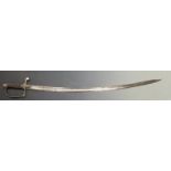 Italian 1855 pattern cavalry officer's sword, blade length 80cm