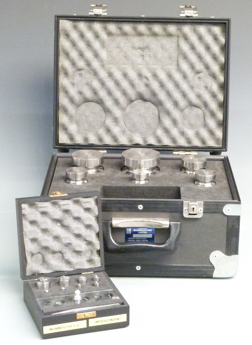 Three Monmouthshire Trading Standards cased sets of test weights by Reverifications Ltd, two 7lb - Image 5 of 12