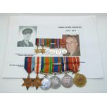 Canadian Army WWII medals comprising 1939/1945 Star France/Germany Star, Defence Medal, Canadian