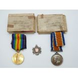 British Army WWI medals comprising War Medal and Victory Medal named to 65202 Pte E.G.Tyler,