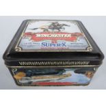 Twenty five Winchester 25th Anniversary Super-X shotgun cartridges, in decorative tin. PLEASE NOTE