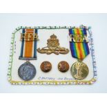 British Army WWI medals comprising War Medal and Victory Medal, named to 711538 Gunner H G Harman,