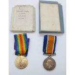 Royal Navy WWI medals comprising War Medal and Victory Medal named to K.35295 S.F. Stock Sto.1.R.