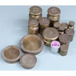 A quantity of coin, note and other banking weights including Westminster Bank Limited £5 silver, run