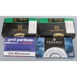 Ninety five RWS Dynamit Nobel, Privi Partizan and Federal .270 WIN rifle cartridges, all in original