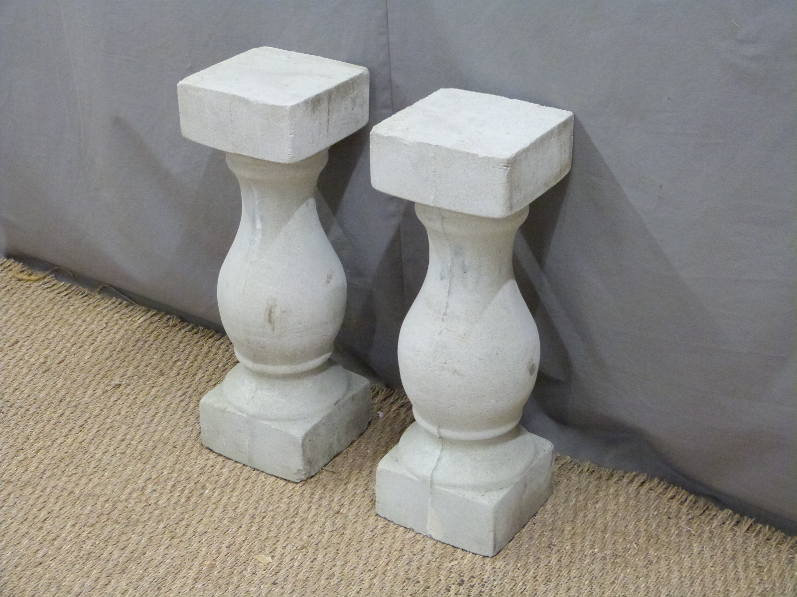 Sixteen reconstructed stone columns, height 61cm - Image 2 of 2