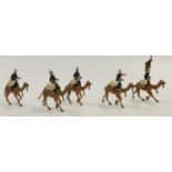 Five CBG Mignot Foreign Legion Camel Corps mounted cavalry figures