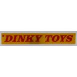 Dinky Toys acrylic shop display / advertising sign, 10 x 70cm