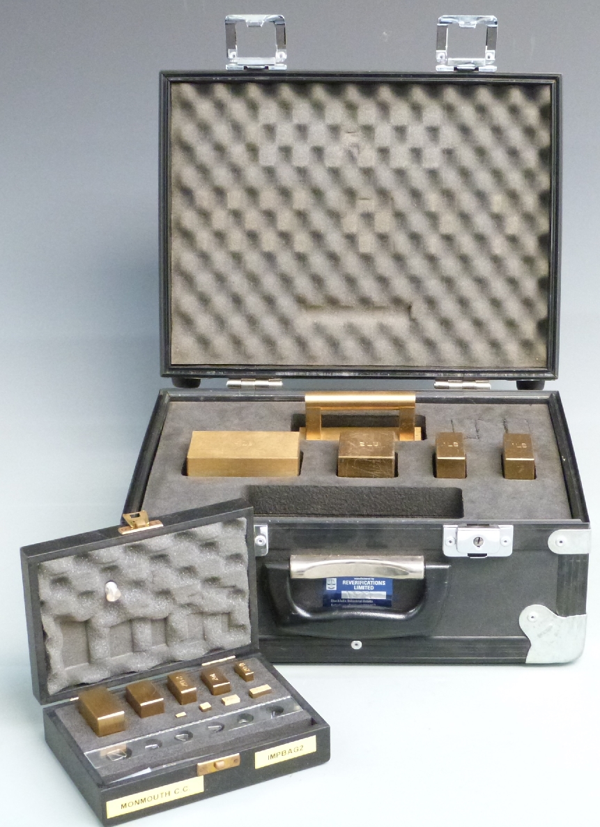Three Monmouthshire Trading Standards cased sets of test weights by Reverifications Ltd, two 7lb - Image 9 of 12