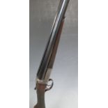 Webley & Scott 12 bore side by side ejector shotgun with named lock, border engraved lock, top