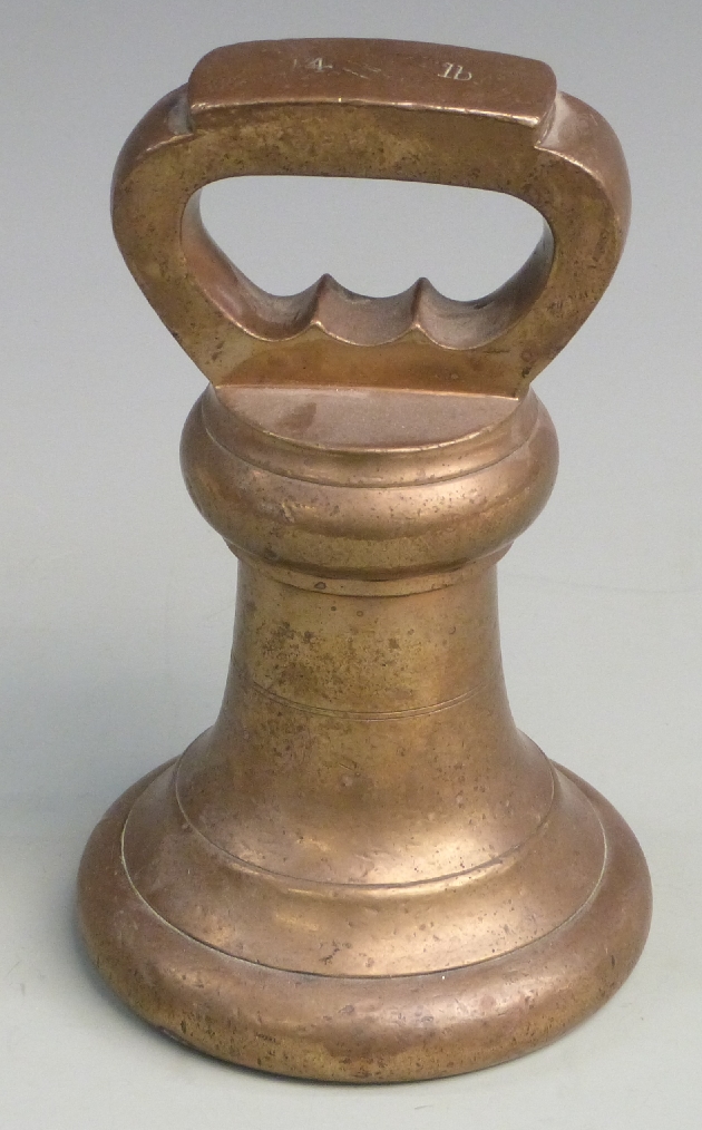 Victorian bronze or similar 14lb bell weight