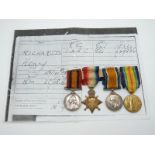 British Army Victorian and WWI medal group comprising Queen's South Africa Medal named to 4333 Pte H