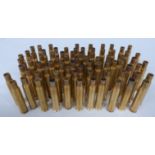 Seventy five .30-06 empty brass cartridge cases for re-loading