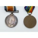 British Army WWI medals comprising War Medal and Victory Medal named to 22737 Pte. A.Clifford, Royal