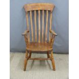 Elm seated Windsor armchair