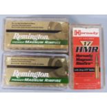 One hundred and twenty four Remington Premier Magnum Rimfire and Hornady HMR .170 rifle