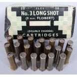 Sixty Eley No.3 Long Shot 9mm Flowbert garden gun cartridges, some in original box. PLEASE NOTE THAT