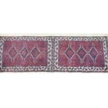 Wine coloured Eastern runner/rug, 260 x 85cm