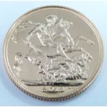 Jubilee Mint 2013 gold full sovereign, for Queen Elizabeth II Coronation jubilee, IRB bust