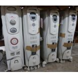 Four Delonghi oil filled heaters