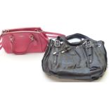 Coach handbag with three compartments and detachable shoulder strap and a black Tod's tote bag
