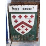 Berkeley Arms vintage pub sign, height 98cm