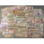 A collection of Middle Eastern, Turkish etc bank notes includes some crisp and uncirculated