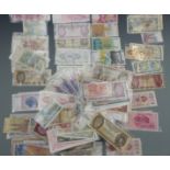 A collection of Eastern European etc bank notes, largely Yugoslavia. Approximately 160 in all.