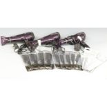 Three Babyliss hairdryers with a collection of Denman combs, new in packets