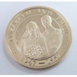 Westminster 1947-1997 14ct gold proof commemorative coin to celebrate the Golden Wedding of the