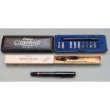 Gunther Wagner Pelikan Graphos architect's pen set with multiple nibs and a Rapidograph pen with