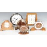 A collection of vintage electric clocks to include Smiths Ferranti and Metamec