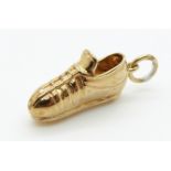 A 9ct gold football boot charm, 4.3g