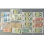 A collection of UK and 1960s Royal Bank of Scotland bank notes, AA £5 notes, BAF etc