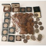 A collection of modern crowns, includes Festival of Britain, 1937 Coronation, cased silver examples,