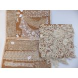Quantity of 19thC and later lace including Limerick Tambour collar, Youghal needlelace,