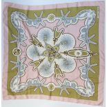 Hermes 1950s Les Eperons silk scarf