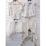 Five Victorian / Edwardian blouses with embroidered lace detail