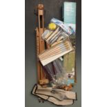 Artist's easels and brushes etc