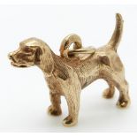 A 9ct gold dog charm/ pendant, 3.9g