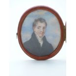 19th century portrait on ivory miniature of Reverend William Elliot of Mabelthorpe and Henham,