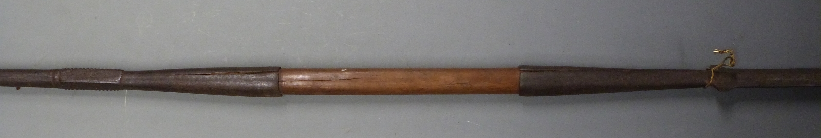 A 19thC African double ended Masai spear, L185 - Image 2 of 2