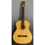 'Artisan' six string acoustic guitar labelled hand crafted model no. 10234 1C-39, fitted with
