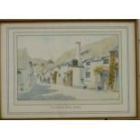 G Terence Bull watercolour Old Ship Inn, Porlock, signed and dated 1931 lower left, 26 x 37cm