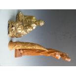 Four Chinese carvings / figures, tallest 62cm