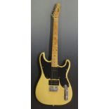 Fender Squier crafted in Indonesia, electric lead / rhythm guitar in blonde lacquered finish with