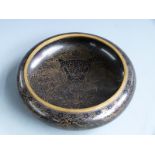 Chinese cloisonné pedestal dish, diameter 21cm
