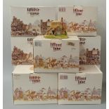 Nine Lilliput Lane models in boxes