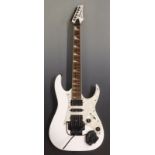 Ibanez RG350DXZ electric rhythm / lead guitar in white lacquered finish, Indonesia made, serial no
