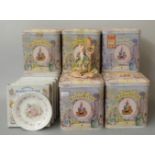 Border Fine Arts and Royal Albert figures and ceramics in original tins, most unopened, eight